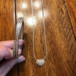 Swarovski Bangle Bracelet and Necklace